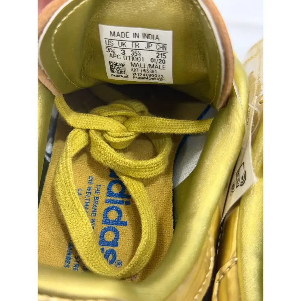 Adidas Originals Stan Smith Kids Size 3.5 Gold Metallic Athletic Shoes Sneakers